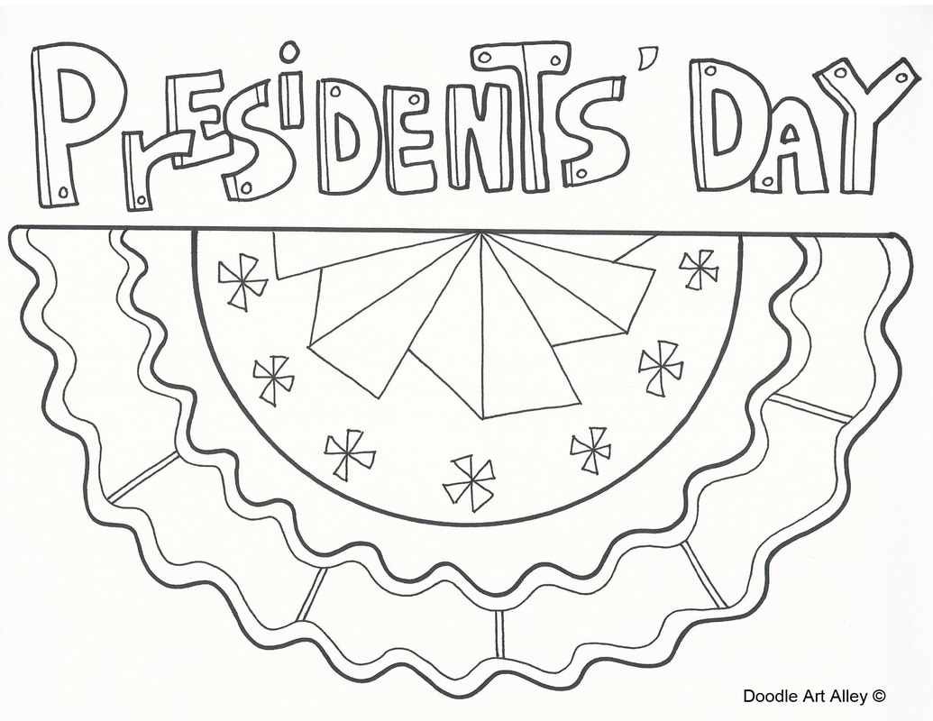 Presidents Day Coloring Pages Doodle Art Alley