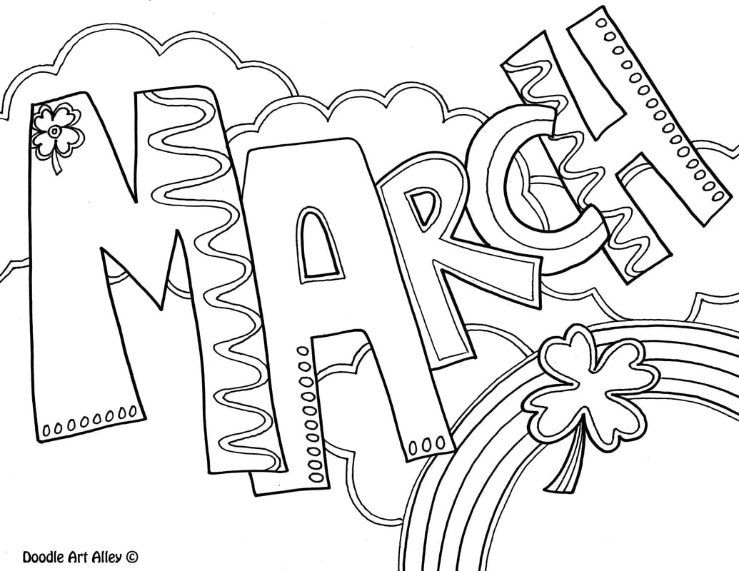 Melancholy March Coloring Set for Adults Instant Download Printable Files 5  Lineart Illustrations JPG 