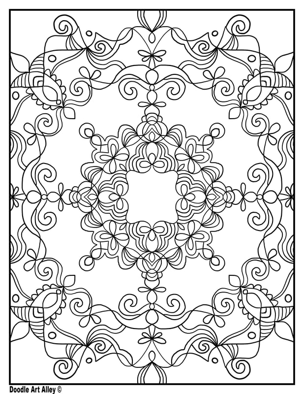 Download Free Coloring Pages Doodle Art Alley