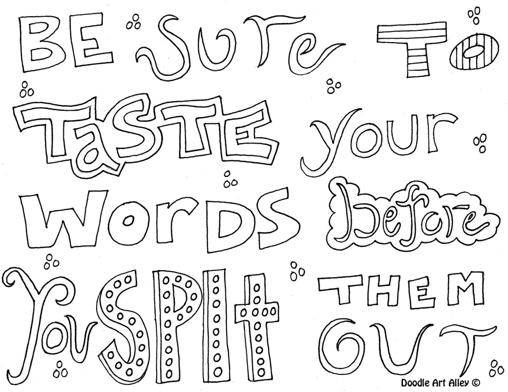 doodle art alley all quotes coloring pages